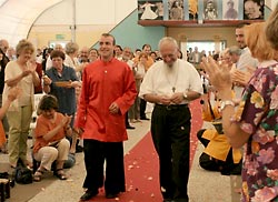 Padre Fulgenzio Cortesi accompagnato dal nostro Presidente, ramia Osvaldo Ristuccia