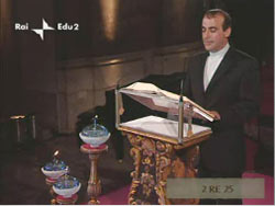 Ramia Osvaldo Ristuccia durante la lettura