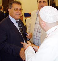 L’Assessore Franco Brunozzi con Swami Roberto