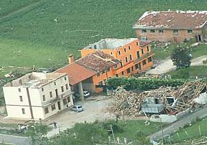 Case scoperchiate dalla tromba d’aria