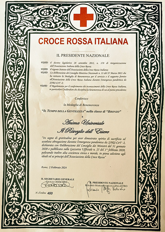Il Diploma della Croce Rossa Italiana
