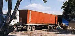 Arrivo in Africa del container